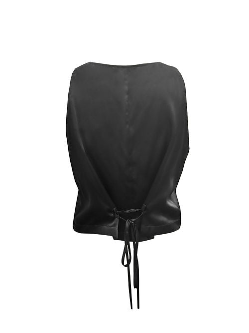 Gold Hawk Silk Button Front Vest