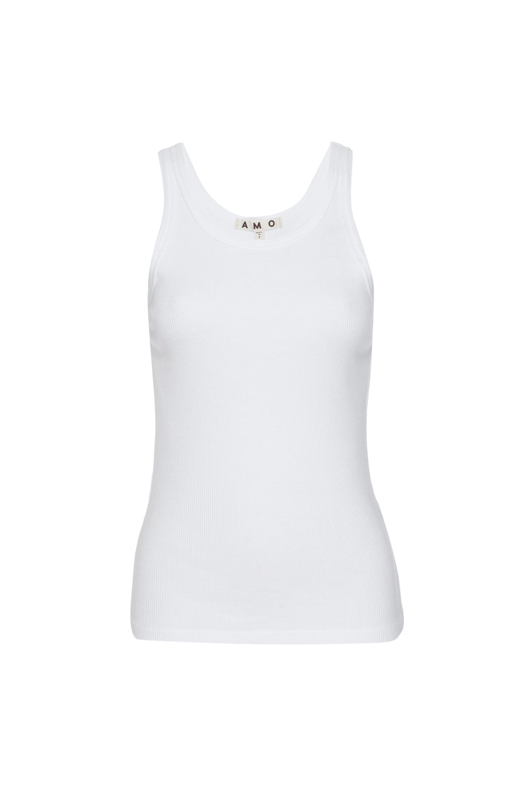 AMO LONG RIB TANK INDIGO STONE WASH