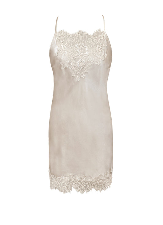 Gold Hawk Chantal Bias Short Dress