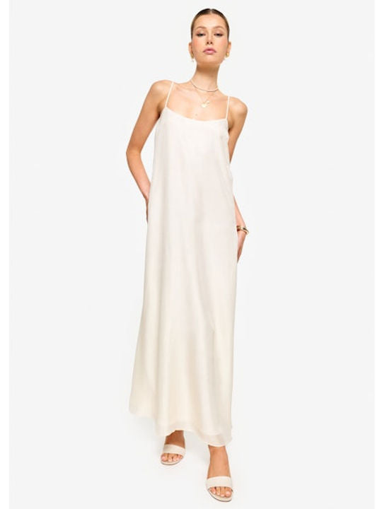 CAMI LUZ METALLIC SILK DRESS