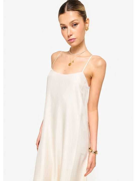 CAMI LUZ METALLIC SILK DRESS