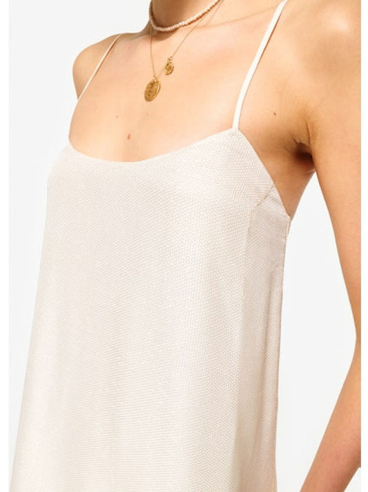 CAMI LUZ METALLIC SILK DRESS