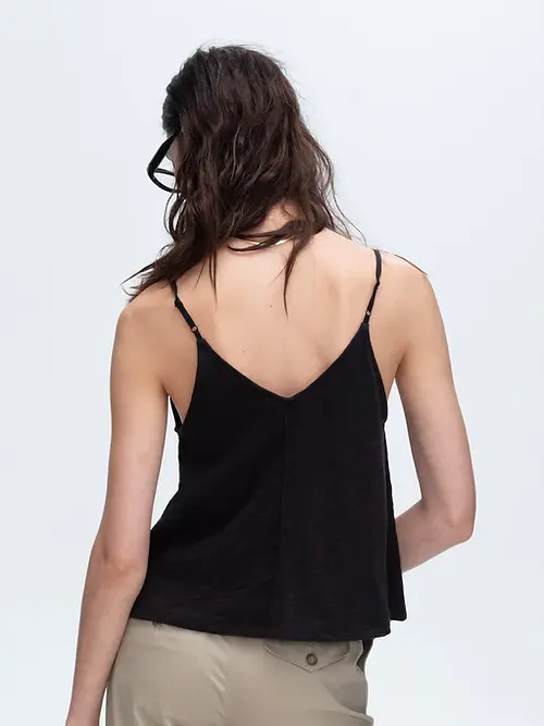 ATM SLUB JERSEY EXPOSED SEAM TANK TOP