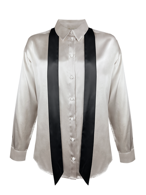 Gold Hawk Loose Silk Button Shirt