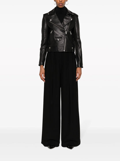 Baya off-centre leather jacket
