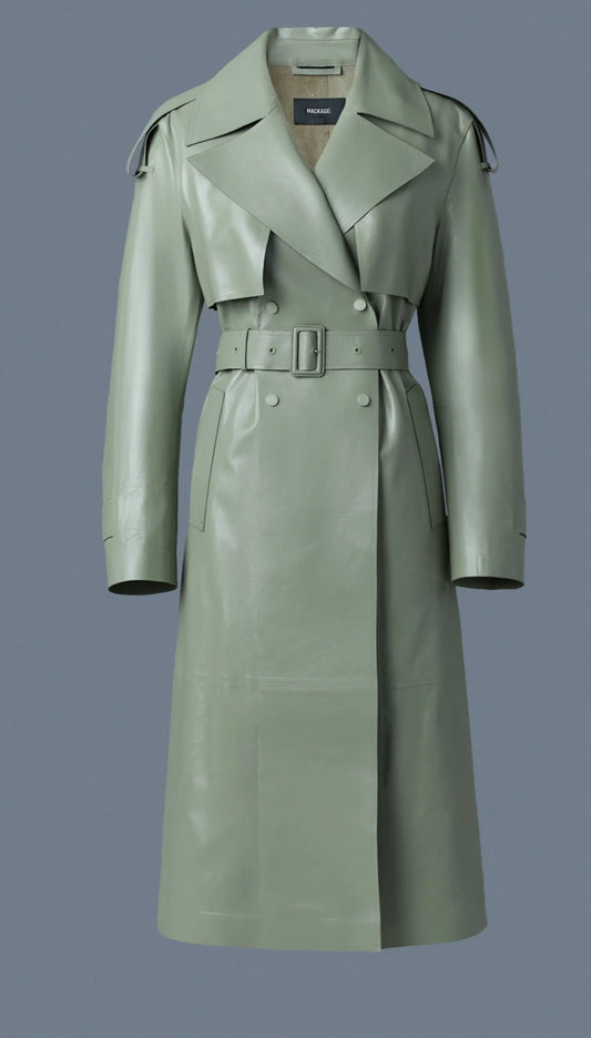 MACKAGE leather trench coat
