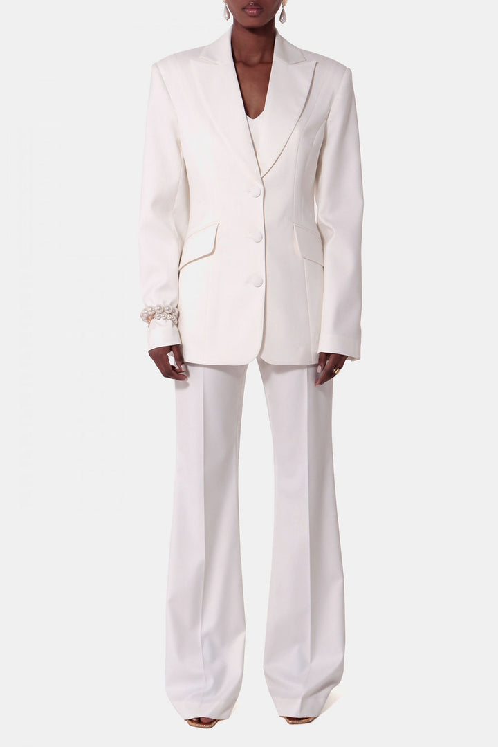 AGGI Leona Off White X Shaped BLazer White