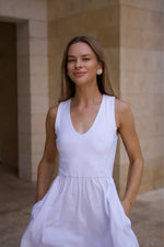 Load image into Gallery viewer, ATM WHITE MAXI DRESS

