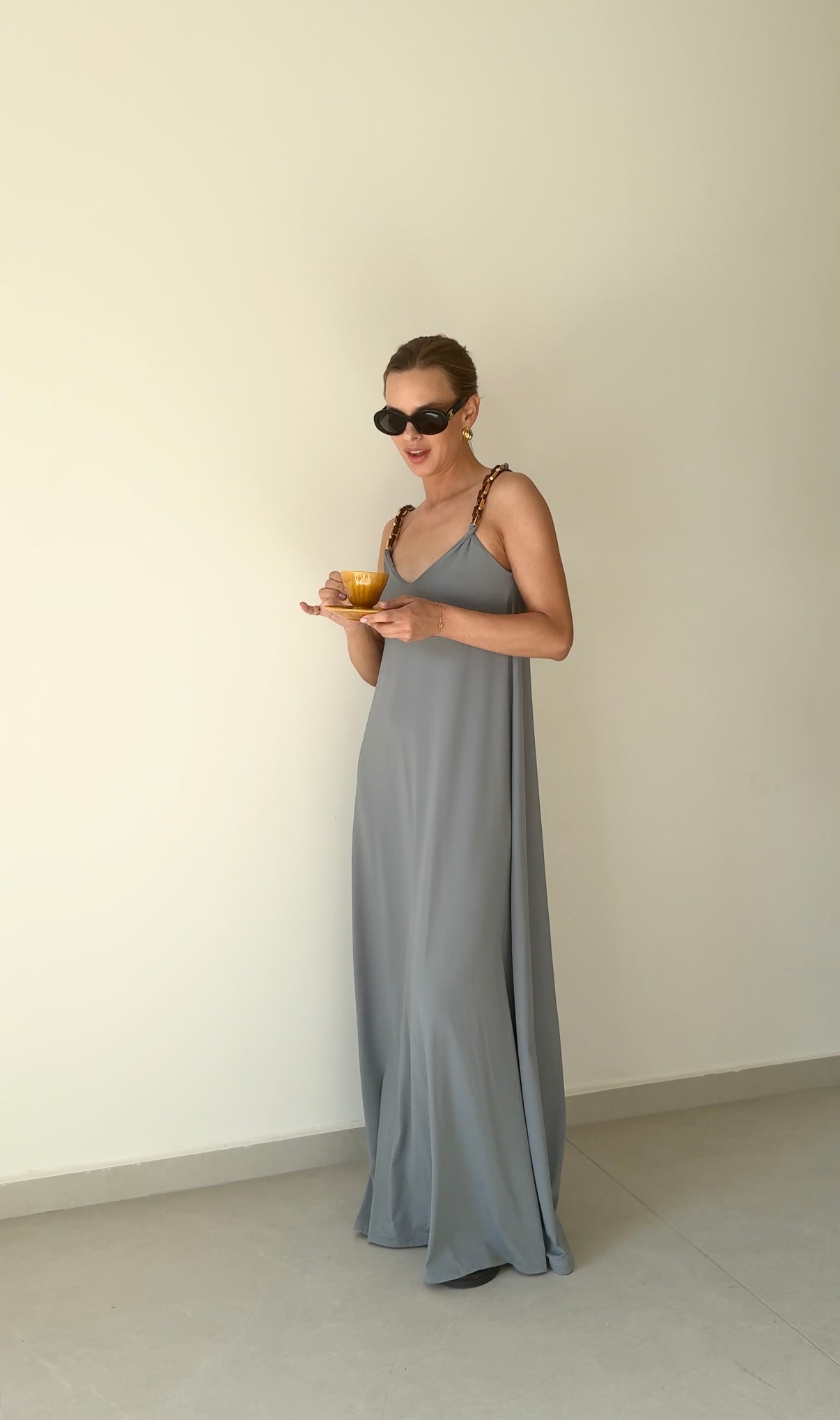 Calarena Dress MEDIUSTERRA Gris Stone