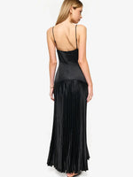 Load image into Gallery viewer, CAMI CAMIJENNELYN PLEATED GOWN BLACK
