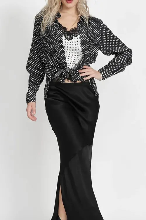 Gold Hawk Silvia Long Bias Skirt