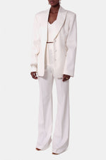 Load image into Gallery viewer, AGGI Leona Off White X Shaped BLazer White
