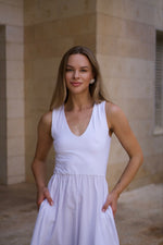 Load image into Gallery viewer, ATM WHITE MAXI DRESS
