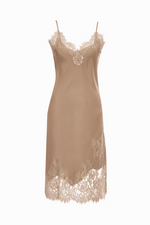 Load image into Gallery viewer, Gold Hawk Grace Lace Silk Dress
