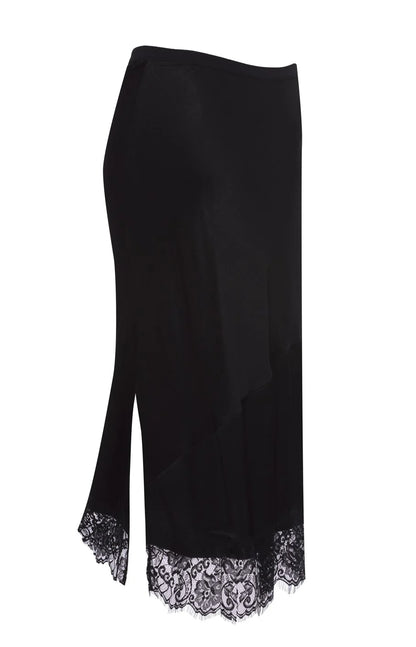 Gold Hawk Silk Bias Mid- Length Skirt