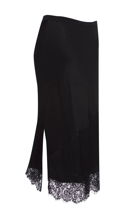 Gold Hawk Silk Bias Mid- Length Skirt