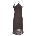 Load image into Gallery viewer, Gold Hawk Grace Lace Silk Dress
