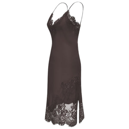 Gold Hawk Grace Lace Silk Dress