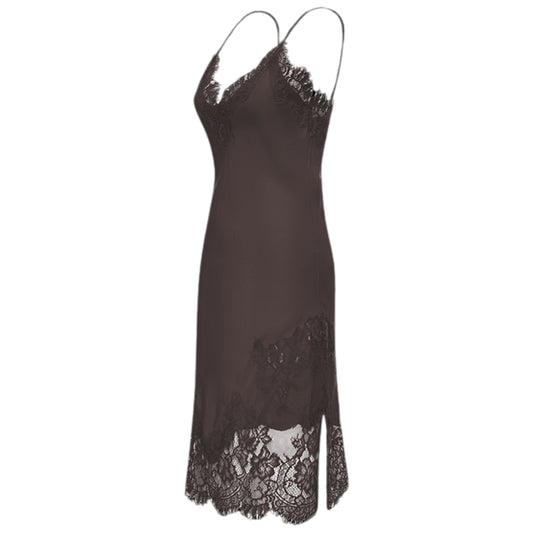 Gold Hawk Grace Lace Silk Dress