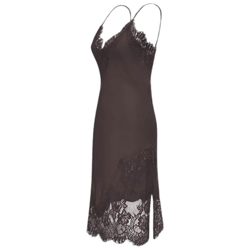 Gold Hawk Grace Lace Silk Dress