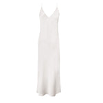 Load image into Gallery viewer, Gold Hawk Silk Bias Maxi Dress
