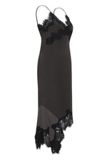 Load image into Gallery viewer, Gold Hawk Emma Sheer Bottom Slip Dress
