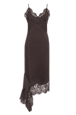 Load image into Gallery viewer, Gold Hawk Emma Sheer Bottom Slip Dress
