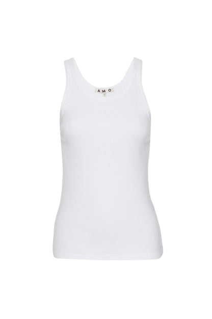 AMO LONG RIB TANK INDIGO STONE WASH