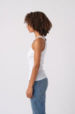 Load image into Gallery viewer, AMO LONG RIB TANK INDIGO STONE WASH
