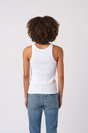 AMO LONG RIB TANK INDIGO STONE WASH