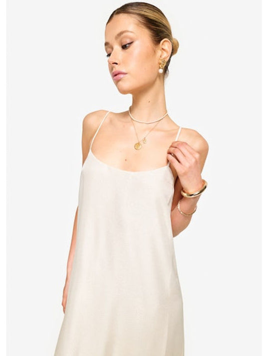 CAMI LUZ METALLIC SILK DRESS