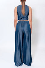 Load image into Gallery viewer, AGGI Ophelie  Denim Navy Blue Pants
