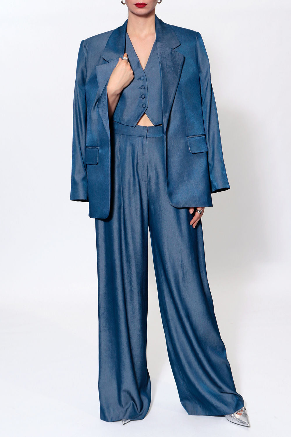 AGGI Ophelie  Denim Navy Blue Pants