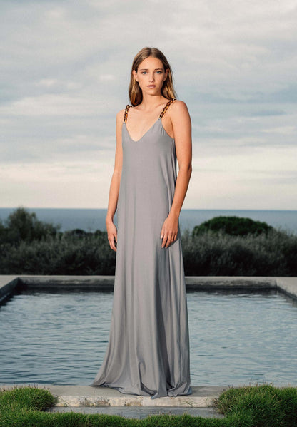 Calarena Dress MEDIUSTERRA Gris Stone