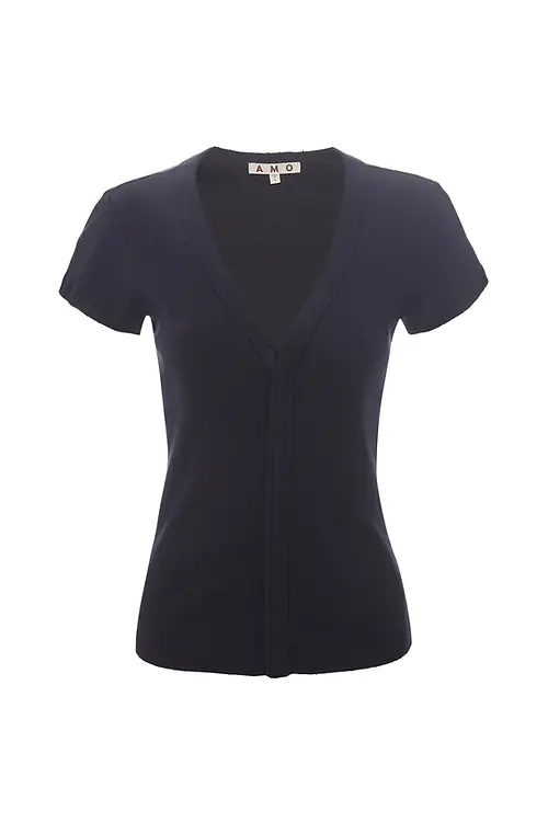 AMOUR RIB TEE VINTAGE BLACK
