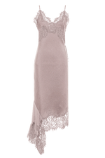Load image into Gallery viewer, Gold Hawk Emma Sheer Bottom Slip Dress
