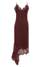 Load image into Gallery viewer, Gold Hawk Emma Sheer Bottom Slip Dress

